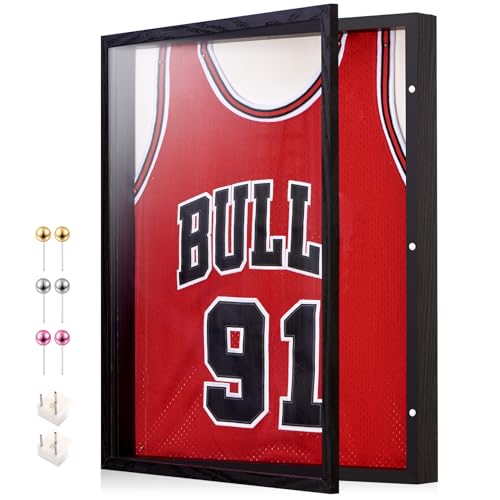 SPESFUTA 16x20 Deep Shadow Box Picture Frame Display Case with Linen Back,Thickened Panel Large Black Shadow Memory Box Frame 16x20 for Graduation Items Jersey T Shirt Photo Craft Memorial Wall Decor
