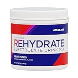 AdvoCare Rehydrate - Electrolyte Drink Mix - Includes Magnesium, Sodium, Potassium & Calcium - Antioxidant & Amino Acid Fortified - Supports Hydration & Recovery - Fruit Punch, 12.7 oz