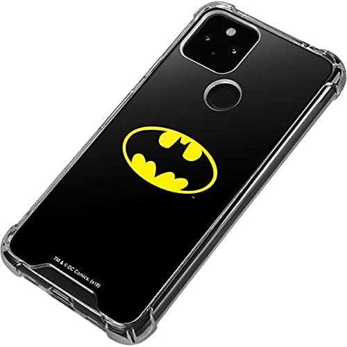 Skinit Clear Phone Case Compatible with Google Pixel 5a 5G - Officially Licensed DC Comics Batman Movie 1989 Logo Design
