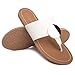 Supkicks Women's Flip Flops Comfortable Soft T-Strap Flat Sandals Casual Slip on Thong Fashion Slide Sandals Summer Beach Slippers(White 9)