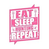 Gravuraufkleber Essen, Schlafen, Wiederholen, Schriftzug, Essen, Typografie 38x51.6cm Einfache Anbringung Rosa