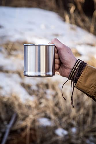 Adventurist Stainless Steel Camping Coffee Mug With Carabiner Handle - 13.5Oz #TOP6
