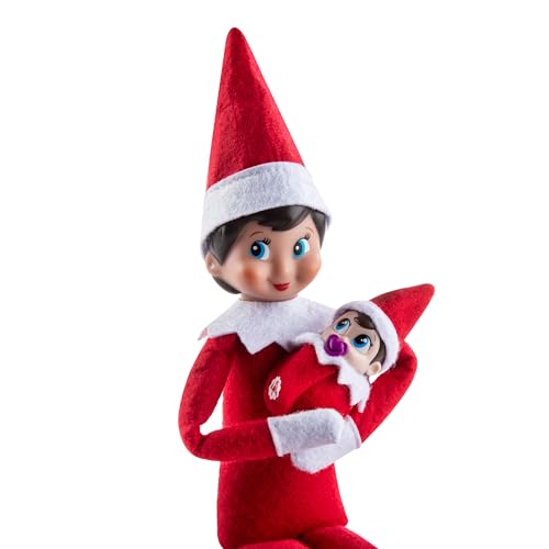 Image of The Elf on the Shelf Frost Pips Mini Blooms Elf Baby Girl with Blue Eyes | Includes a Frost Pips Elf Baby Girl with blue eyes and Frost Flower Cradle.