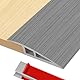 BOYIFEIJIE Übergangsleiste Höhenausgleich | 1M x 5cm PVC Übergangsprofil Selbstklebend | Türschwellen Leiste Höhenausgleich von 5–10mm | Übergangsleiste Boden für Laminat, Fliesen (Grau Holz)