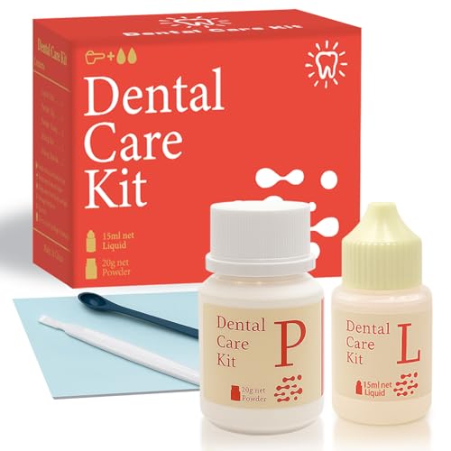 Dental Tooth Repair Kit with Zinc Oxide Eugenol Dental Cement Temporary Filling Chips for Chipped Teeth Loose Crowns Cavities & Minor Tooth Repairs Temporary Teeth Fix