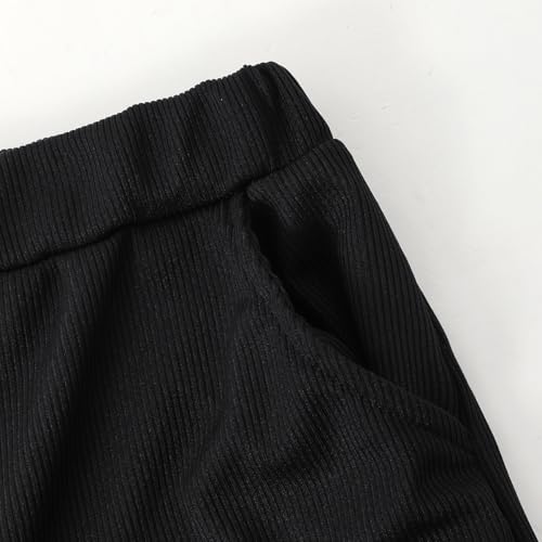 Image of Girl Clothes Solid Color Tank Top Casual Sweatpants 5-10Y Girls' Summer Outfit Set