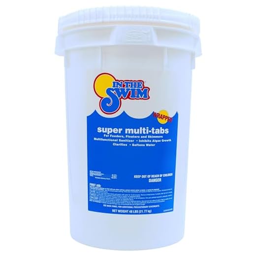 In The Swim 3 inch 5-in-1 Super Multi-Tabs – Swimming Pool Sanitizer – Chlorine - Algaecide - Stabilizer - Clarifier - 48 Pounds