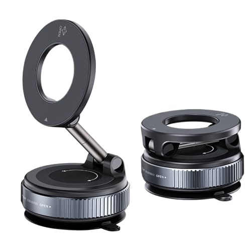 Support magnétique de téléphone Portable pour Voiture - Rotation à 360° - 11,5 x 7,4 x 4,2 cm - Montage d'appareils électroniques Portables - Taille de Poche Pliable - Accessoire Automobile pour