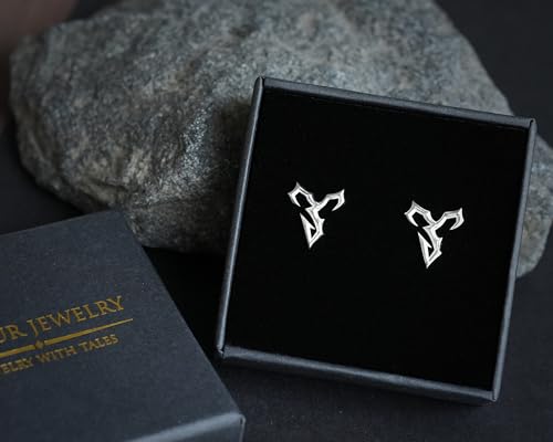 Sterling Silver Tidus Zanarkand Abes Stud Earrings Earing Jewelry (Earrings Silver Tidus)2