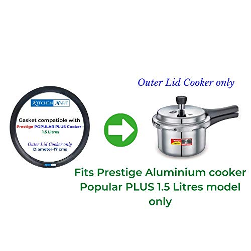 Kitchen Mart Gasket compatible with Prestige Popular Plus Pressure cooker (1.5 Liters)