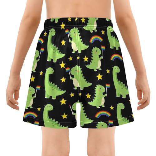 Short de bain pour garçon dinosaure arc-en-ciel Yuiboo 4T