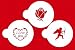Designer Stencils C300 I Love You Cookie Stencils, (Cupid, Rose, Heart), Beige/semi-transparent