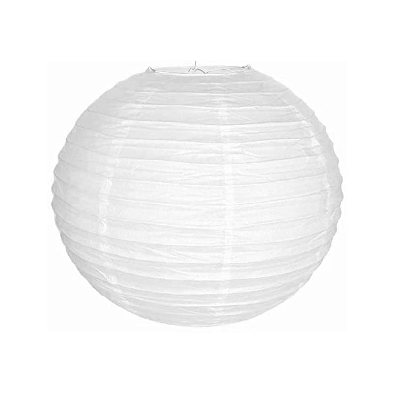 Papierlaternen-Dekoration, handgefertigter Lampenschirm aus Papier, 30 Stück, 10,2–30,5 cm, weiß, hellrosa, Rosen-Papierlaterne, runde Laterne, Papier-Lampion, Hochzeit, Outdoor, Hängedekoration, Papi