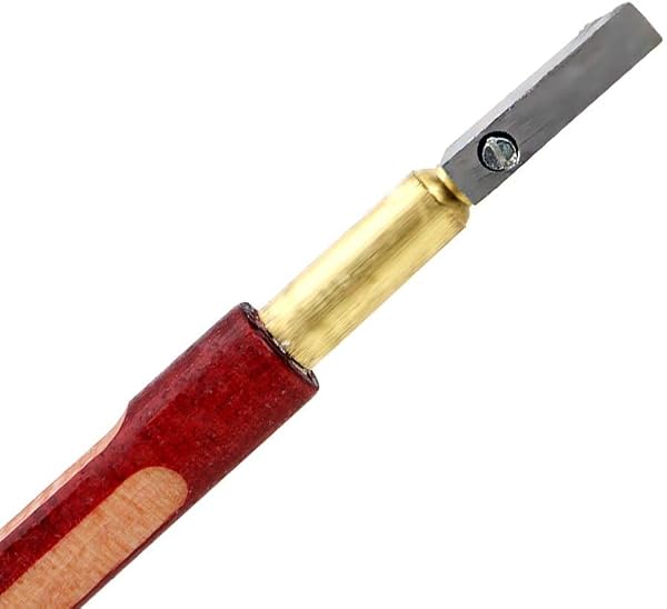 17Cm Single Diamond Glass Cutter Wooden Handle Steel Head Lovely and Attractive - 4