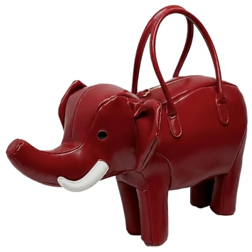 Image of Women PU Leather Unique Novelty 3D Elephant Shaped Handbag Purse Crossbody Shoulder Bag