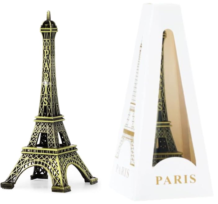 Eiffel Tower Showpiece 1 Set (25 CM) for Home Décor Diwali Offer| Paris Theme Decorative Statue | Metal Décor for Living Room, Office & Gifting