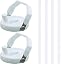2PCS Flip Straw Lid White