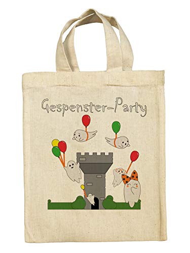 clothinx Lustige Kindergeburtstag Mitgebsel Tasche Beutel im Set mit Geburtstag Motto Gespenster 10er Pack
