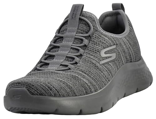 Image of Skechers Men Pull On Walking Shoes | Air-Cooled Goga Mat Insole, Ultra Go Cushioning, Soft Stride Foam, Flex Pillars, Bungee Laces, Vegan