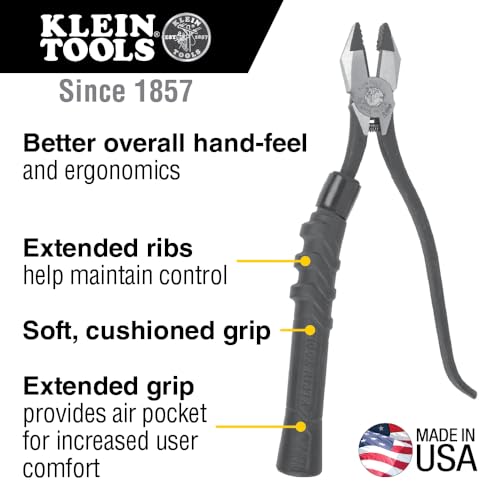 Klein Tools M2017CSTA Slim Head Ironworker Pliers, 9-Inch - image 2