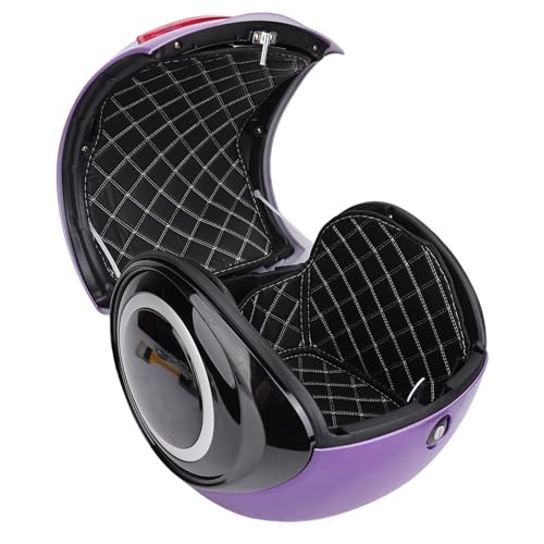 Top Case de L en ABS étanche violet avec dossier pour moto