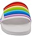 Juicy Couture Womens Slide Open Toe Beach Pool Slip On Sandals-Wynnie2 White Rainbow, Size 10
