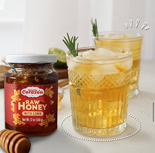 Amorcito Corazon Pure Raw Nautral Honey with Comb 12oz (340g) - Image 5