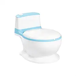 Privadinha Troninho Infantil Ohana Baby – Penico Simulador de Vaso Sanitário com Assento de Espuma Macio e Confortável, Base Antiderrapante, Compartimento para Lenços, Para Desfralde de 1 a 6 Anos (Azul)