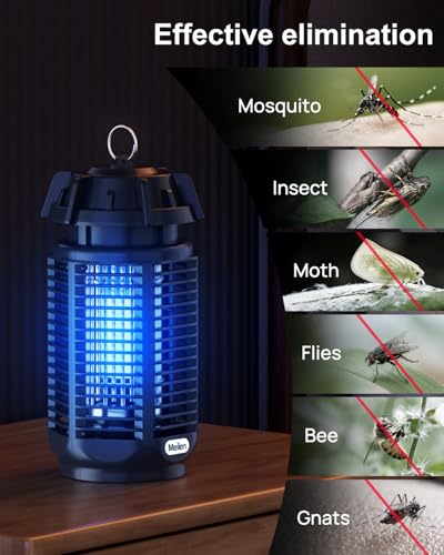 Bug Zapper, Meilen 20W/4000v Electric Mosquito Zapper Portable Mosquito Killer Lamp Waterproof Fly Trap Insect Killer for Indoor and Outdoor Home Backyard Camp Site Garden (Blue 20W)
