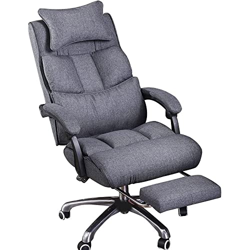 Silla ergonómica de escritorio para oficina en casa con altura ajustable y base de metal resistente, cómoda silla giratoria ejecutiva para computadora (color: A)