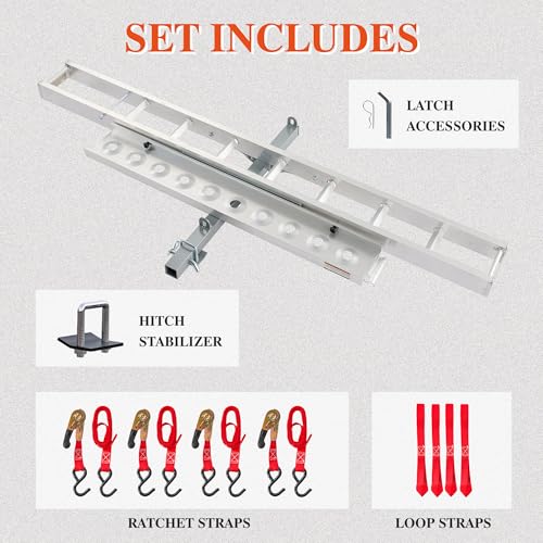 Porta moto con rampa de aluminio para receptor 2", carga 400 lb miniatura 5
