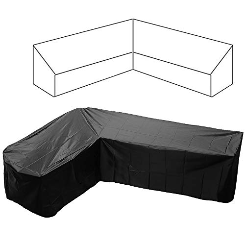 FLYMEI Patio V-Shaped Sectional Sofa Cover, Outdoor Sectional Cover, Waterproof Garden Furniture Cover 85" x 85" Durable Garden Couch Cover