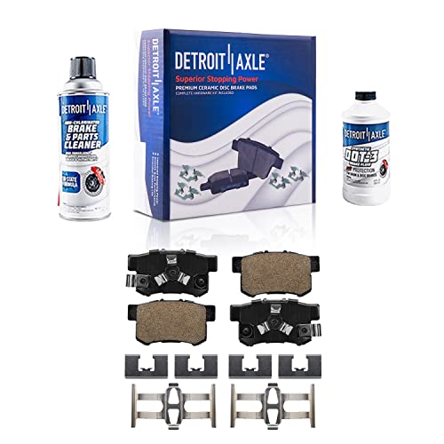 Image of Detroit Axle - Rear Brake Pads for Honda CR-V Accord Crosstour RDX Ceramic Brake Pads w /Hardware Replacement