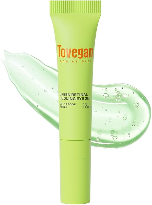 Gel para a região dos olhos TOVEGAN com retinal e aplicador tipo gua sha, 15 mL