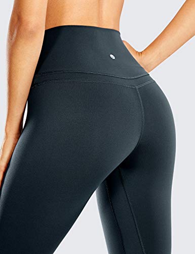 Image of CRZ YOGA Naked Feeling Workout Leggings 25'' - High Waist Yoga Training Tight Womens Pants Melanite X-Large
