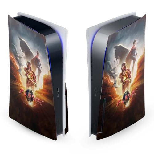 Plaque frontale autocollante PS5 The Flash - Vinyle de jeu anti-rayures pour console Sony