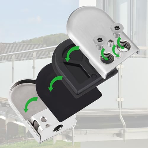 Abrazaderas de vidrio de 10-12mm para soporte de clip de cristal plano 7