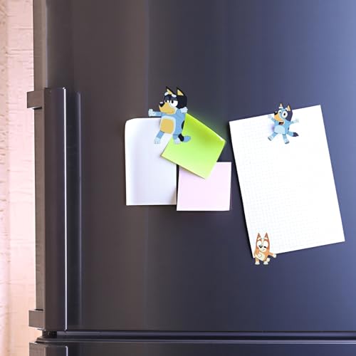 Image of Dia & Tia -Premium Fridge Magnets -Handmade in India for Office, Kitchen, refrigirators, Magnetic Boards -Motivational Quotes, Indian Culture, Gamers, Cute Cartoons, Decor (Bluey n Bingo)