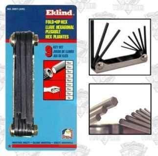 Miniatura 6 de Eklind 20911 Juego de llaves hexagonales plegables estándar de 9 piezas de 564 a 14 pulgadas, paquete de 3