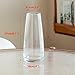 FANTESTICRYAN Modern Glass Vase Irised Crystal Clear Glass Vase for Home Office Decor (Crystal Clear)