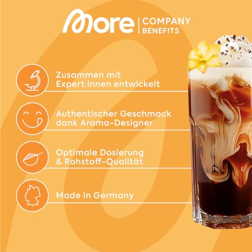 MORE Barista Zerup, Vanilla, 4 x 65 ml, für Kaffee, Tee und Heißgetränke, vegan, zero Kalorien - made in Germany