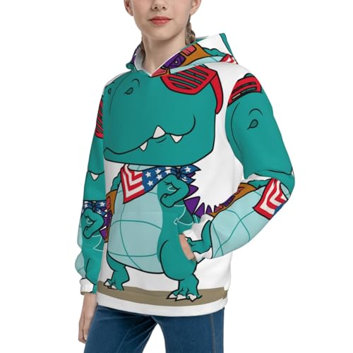 dinosaur Kid Hoodies Boys Sweatshirts Girls Pullover with Pocket2