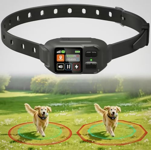 Sicilaien Clôture Électrique sans Fil pour Chien, Collier Anti-Fugue GPS Localisation Précise, 3 Modes Bip/Vibration/Choc, IPX7 Étanche, Collier Anti-Fugue...