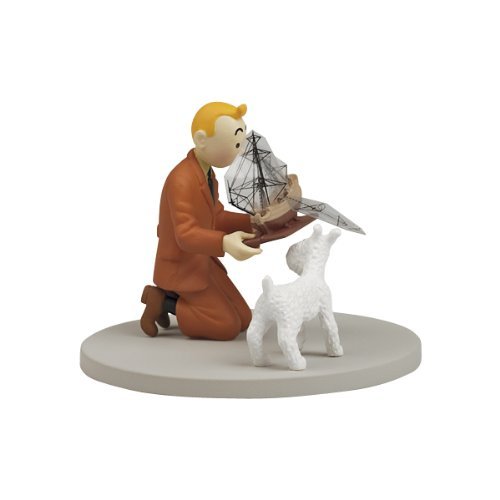 Figurine Tintin Tenant La Licorne Maquette Officielle Le Secret De La Licorne Collection Moulinsart