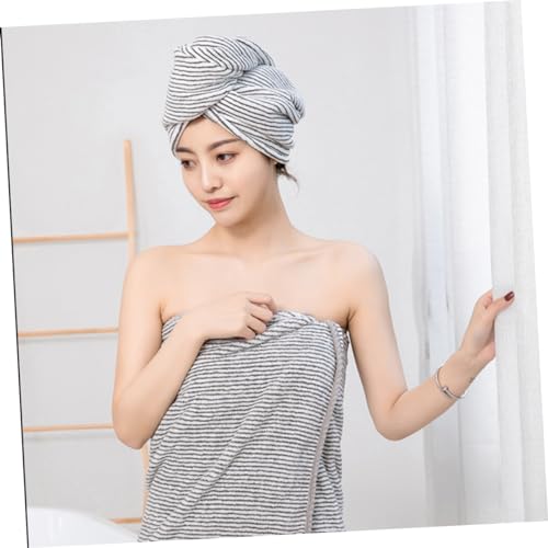 FRCOLOR 4 Peças Touca De Secagem De Cabelo Toalha De Lã Coral Doméstica Baotou Absorvente De Água De