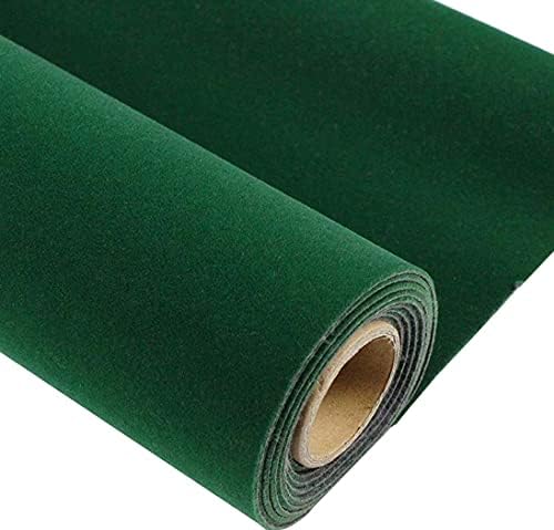Self Adhesive Velvet Flock Paper Roll Soft Flocking Fabric for Jewelry Drawer Peel and Stick Velvet Fabric for Furniture Arts and Crafts DIY Project 17.3 x 117 Inches (White)