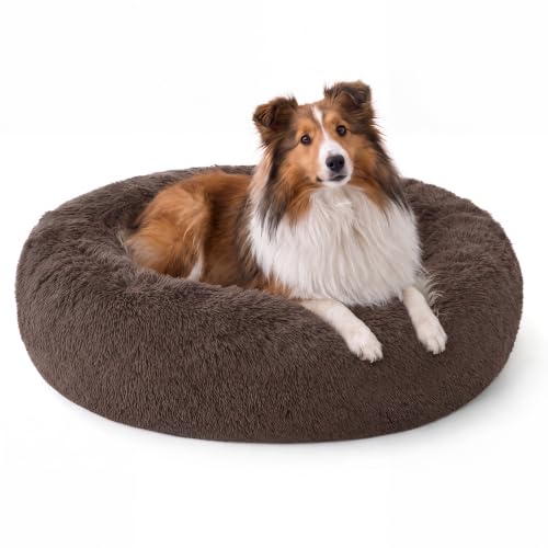 Image of Bedsure SupportMax Calming Dog Bed Medium Size Dog Washable Pet Bed,33in