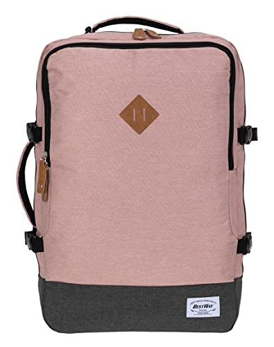 Bestway Cabin 40223 Retro Reiserucksack Kabinenrucksack Leichtgepäck Rucksack + Koffergurt (Soft Pink 40223-2100)