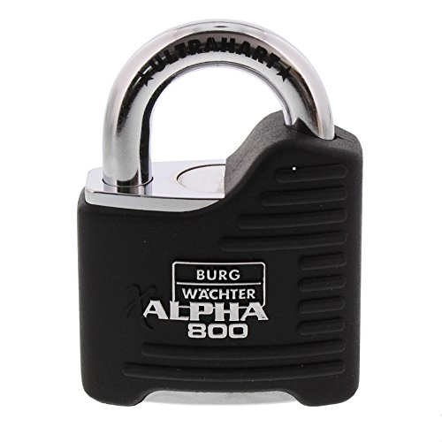 Flash Sale Burg-Wächter Lock 11 mm Shackle Strength, Ultra-hard, drilling and pincers, 2 Keys, 800 Alpha