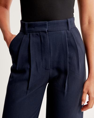 Image of FNOCKS Women's High-Waist Pleated Wide-Leg Trousers